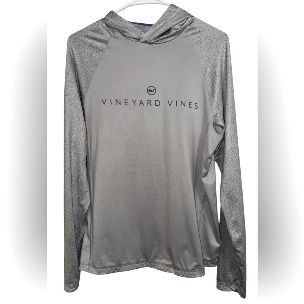 Vineyard Vines Gray hooded golf Performance Top xs